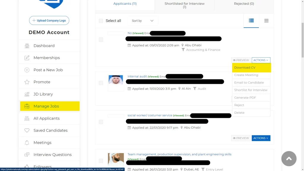 HOW TO: Download Applicants Resume 2