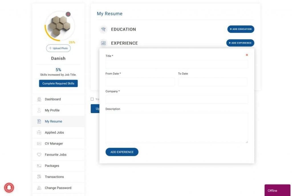 Job Seekers Dashboard 8
